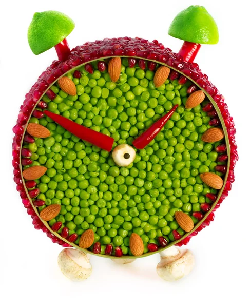 Orologio volume frutta e verdura — Foto Stock