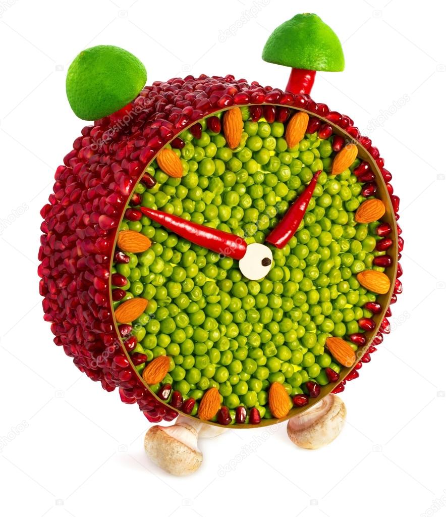 fruit and vegetable volume clock