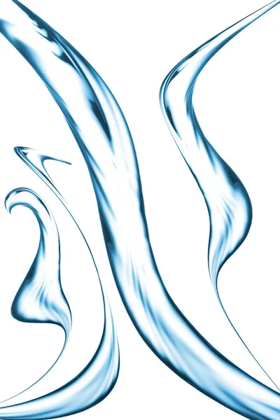 Голубая струя воды, плевки — стоковое фото