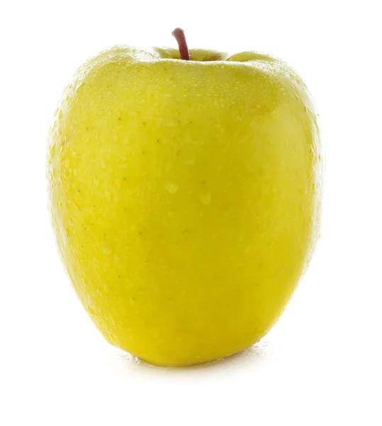 Fresh and wet yellow apple — Stock Photo, Image