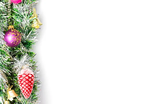 Christmas border with decoration — Stock Photo, Image