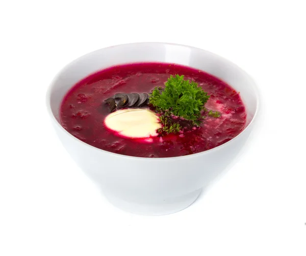 Soup, red borsch — Stock Photo, Image