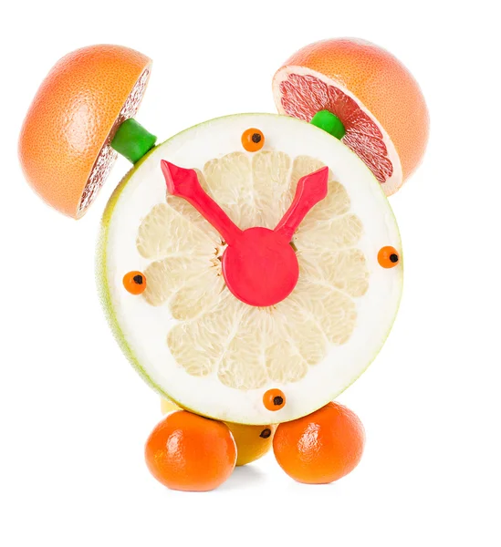 Relógio a volume de frutas e citrinos — Fotografia de Stock