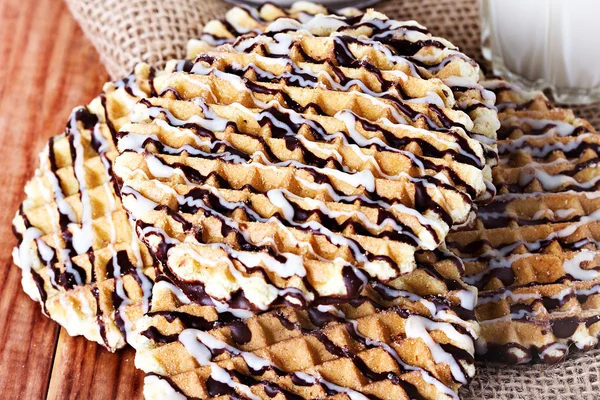 Chocolate cookies belgian isolated on white background. — Stock Photo, Image