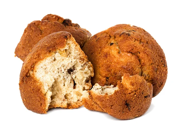 Muffins auf weißem Hintergrund — Stockfoto