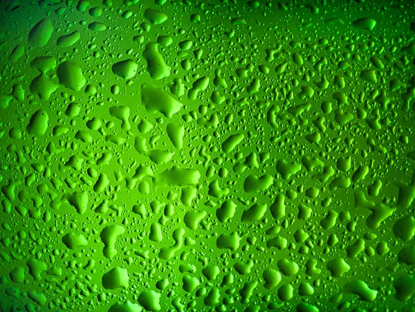 Texture water drops on the bottle — Stock Photo, Image
