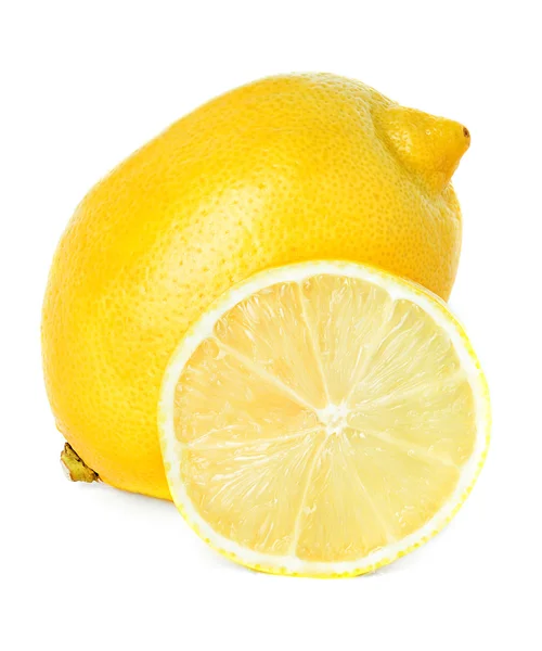 Limone primo piano isolato su sfondo bianco — Foto Stock