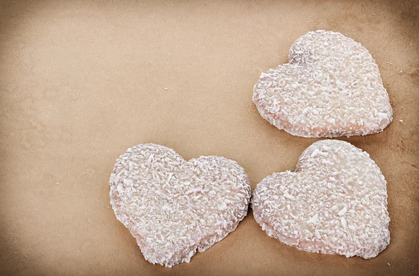 Ciasteczka w kształcie serca w Walentynki — Zdjęcie stockowe