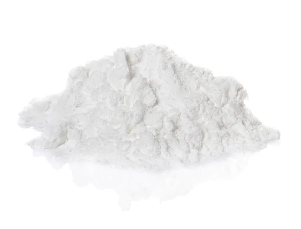 Beyaz arka plan üzerinde izole öbek kokain uyuşturucu