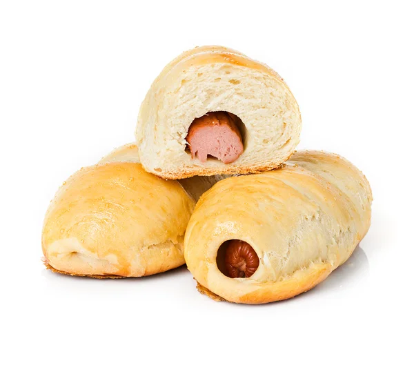 Sausage in the dough — Stock Photo, Image