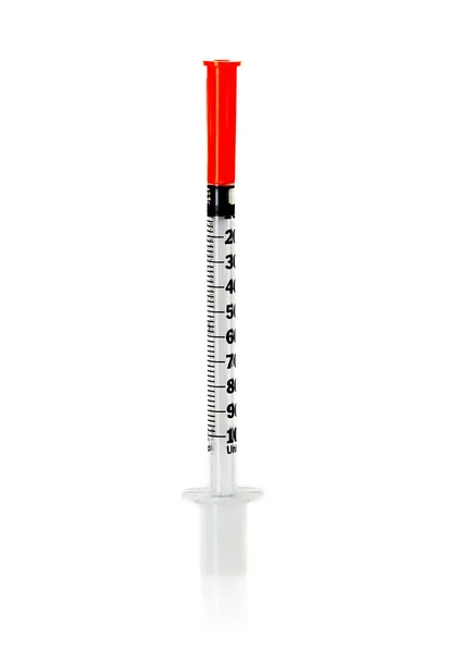 Инсулиновый шприц — стоковое фото