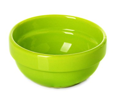 tabak, çanak yeşil izole