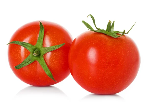 Dva rajče izolovaných na bílém pozadí — Stock fotografie