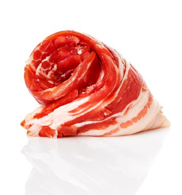 Raw dry-cured back bacon clipart
