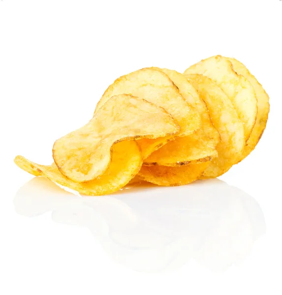 Burgonya chips elszigetelt — Stock Fotó