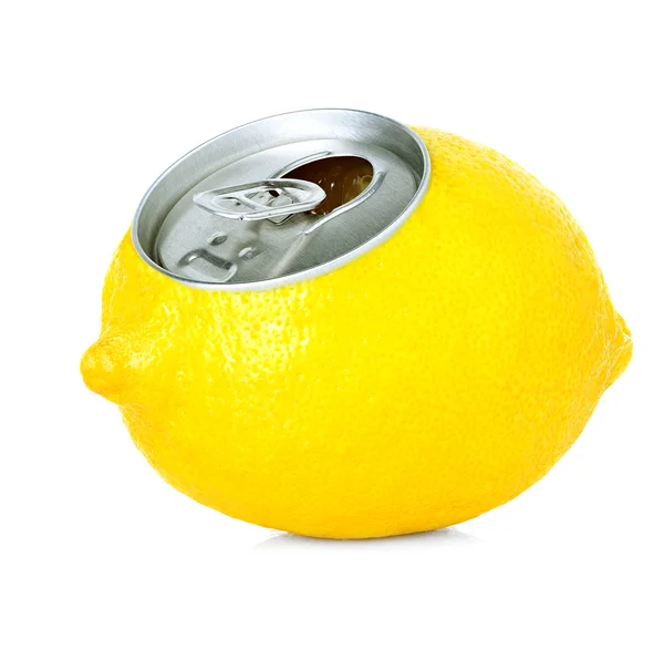 Succo di limone fresco in una scatola — Foto Stock