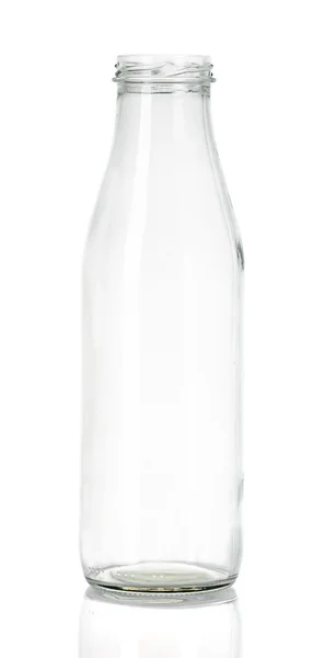 Botella de leche vacía — Foto de Stock