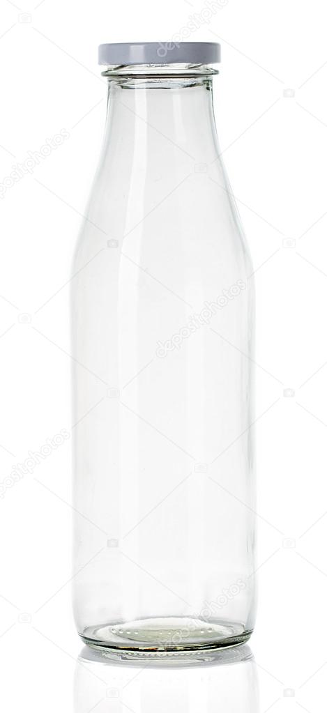 Empty milk bottle