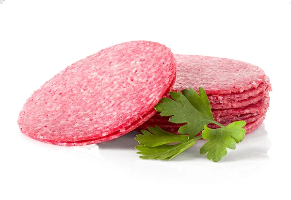 Salame isolato — Foto Stock