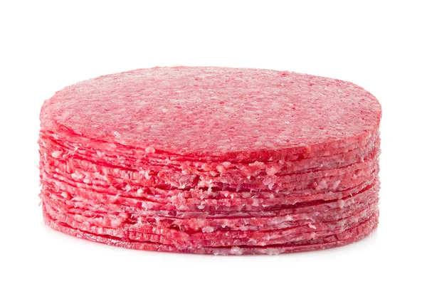 Salami isoliert — Stockfoto