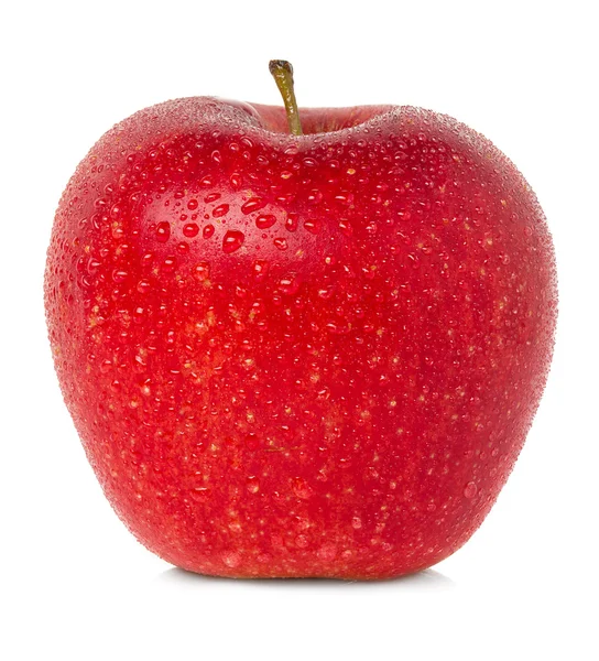 Äpple med vattendroppar — Stockfoto