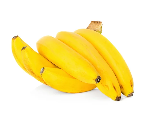 Bunch av bananer isolerad på vit bakgrund — Stockfoto