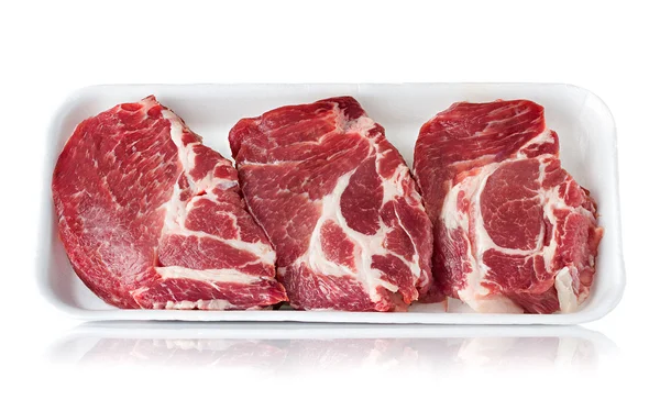 Trozos de carne cruda. Filete. — Foto de Stock