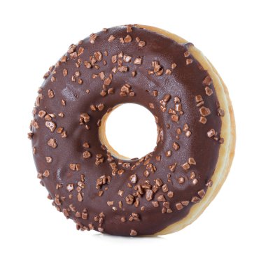 beyaz zemin üzerine çörek yakın çekim