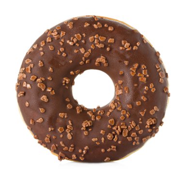 çörek üzerinde beyaz izole