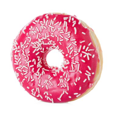 çörek üzerinde beyaz izole