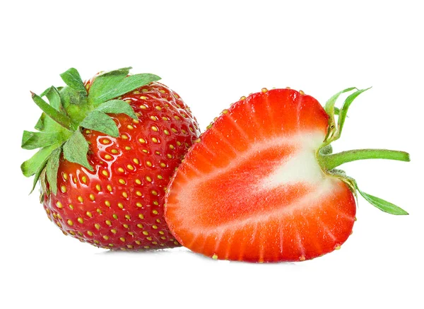 स्ट्रॉबेरी सफेद पर अलग — स्टॉक फ़ोटो, इमेज