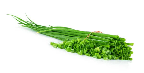 Green onion close-up isolated on white background — Stock Photo, Image