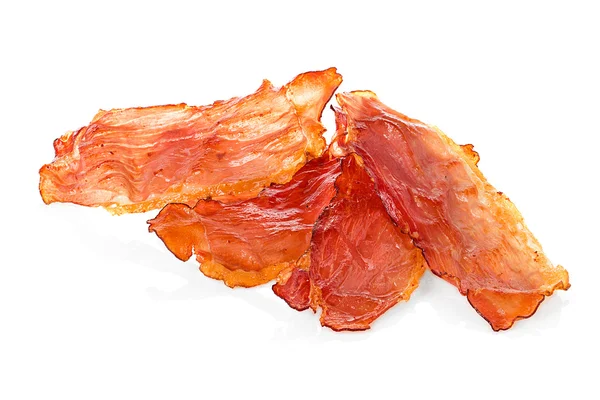 Bacon på vit bakgrund — Stockfoto