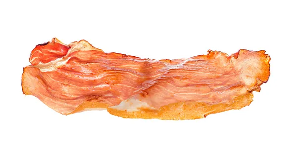 Gros plan sur bacon isolé sur fond blanc — Photo
