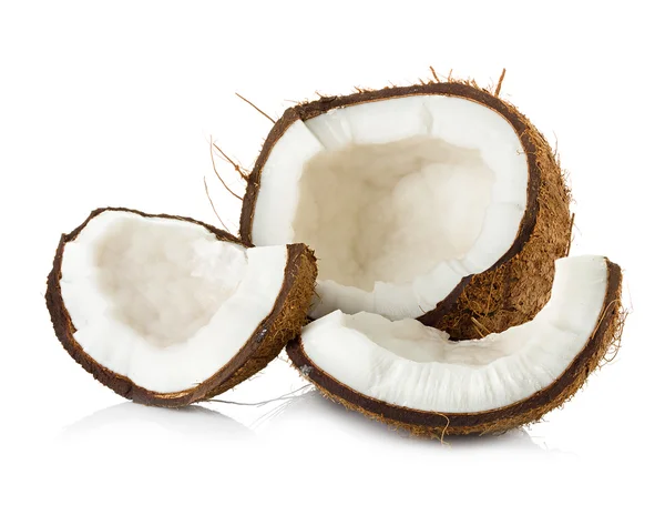Kokosnuss isoliert auf weißem Hintergrund — Stockfoto