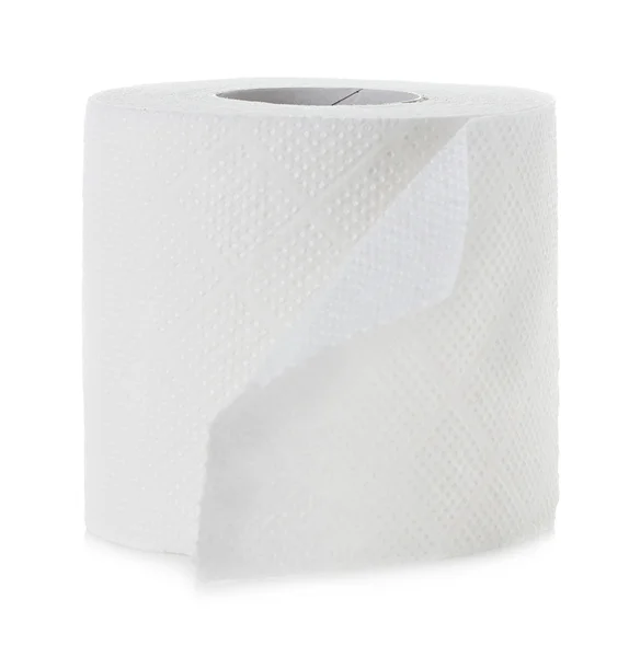 Туалетний папір крупним планом ізольований на білому тлі — стокове фото