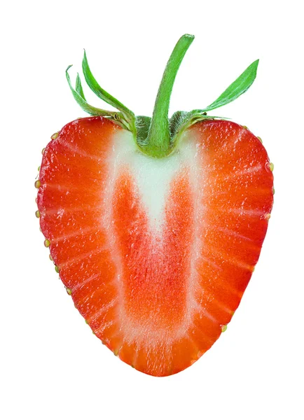 Strawberry närbild isolerad på vit bakgrund — Stockfoto