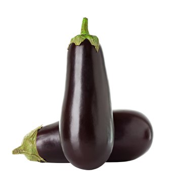 patlıcan beyaz arkaplanda izole edildi