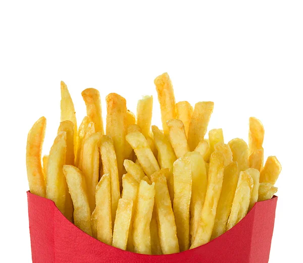 Papas fritas aisladas sobre fondo blanco — Foto de Stock