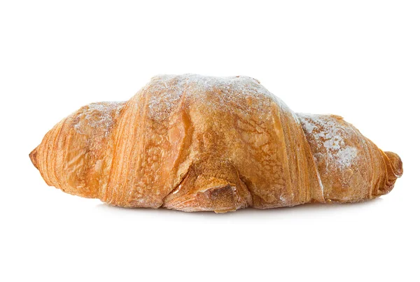 Croissant close-up no fundo branco — Fotografia de Stock