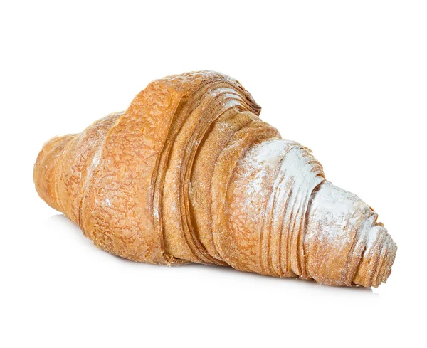 Croissant close-up op witte achtergrond — Stockfoto