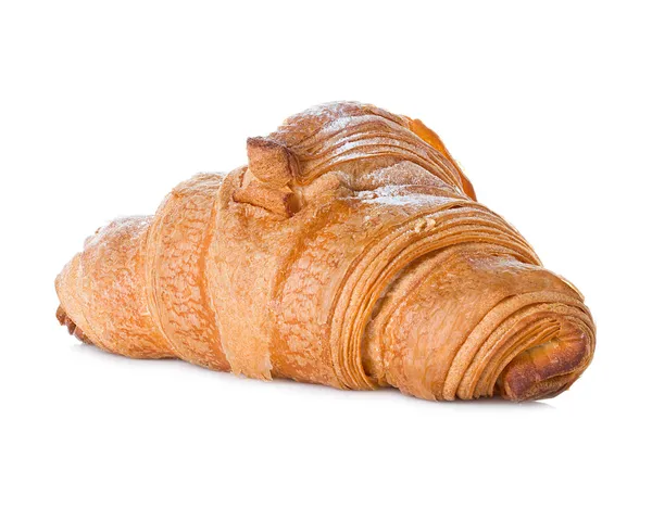 Croissant közelről a fehér háttér — Stock Fotó