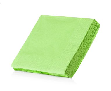 Beyaz arka plan üzerinde izole peçeteler