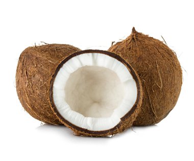 Hindistan cevizi. Beyaz arka plan üzerinde izole coco somun