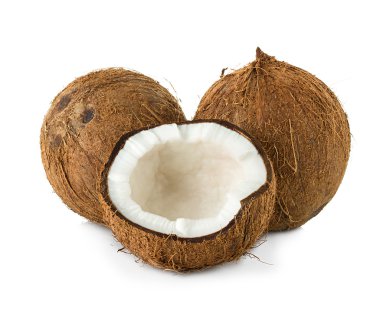 Hindistan cevizi. Beyaz arka plan üzerinde izole coco somun