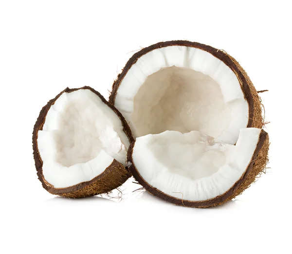 Cocos. Coco Nut isolado em fundo branco — Fotografia de Stock