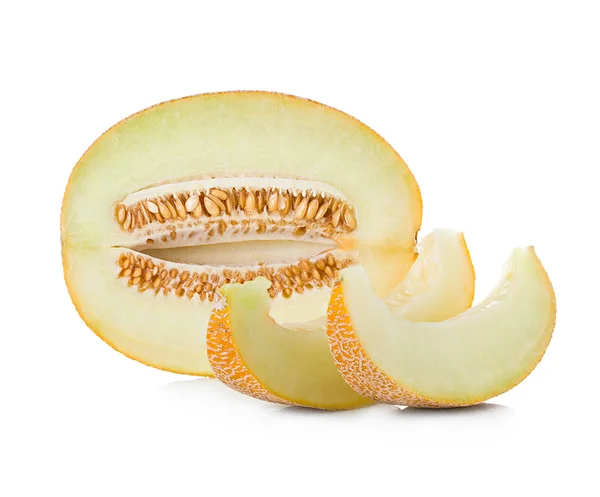 Melone isoliert auf weißem Hintergrund — Stockfoto