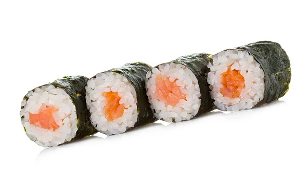 Rollos de sushi aislados sobre un fondo blanco . —  Fotos de Stock