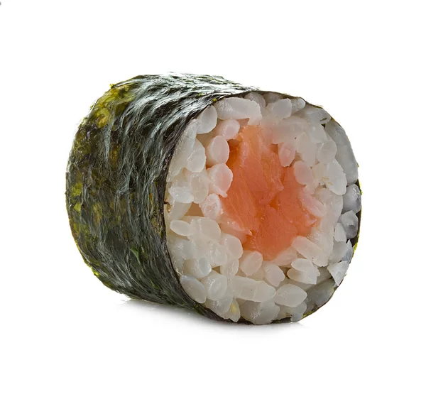 白い背景で隔離の巻き寿司. — ストック写真