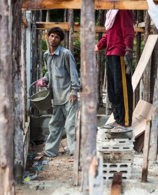 İnşaat alanında, koh tao, Tayland